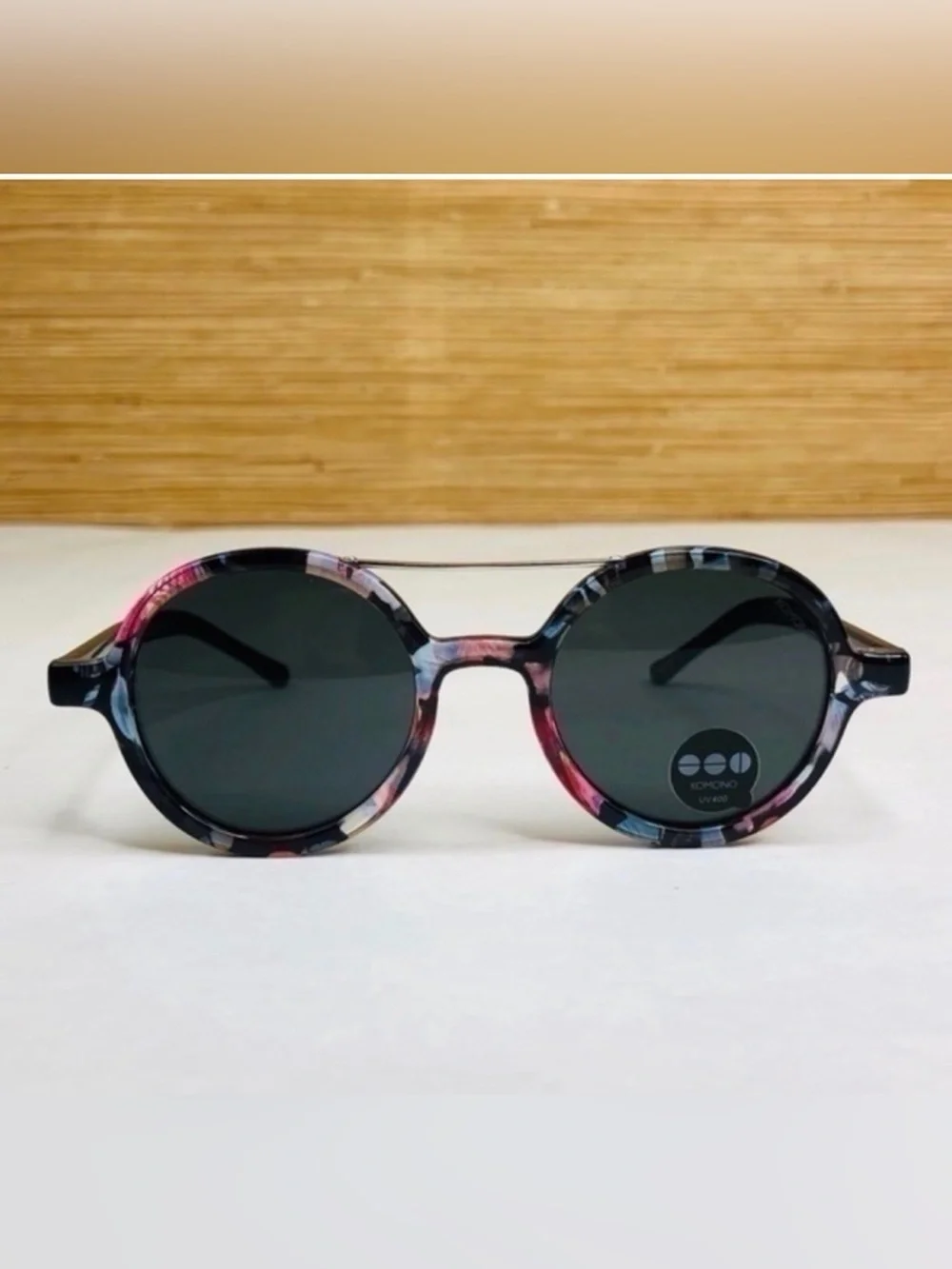 KOMONO Pink Floral Round Women's Sunglasses NEW feminine Cottagecore